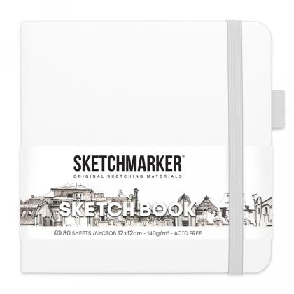 Скетчбук "Sketchmarker" 12*12 см, 140 г/м2, 80 л., черный