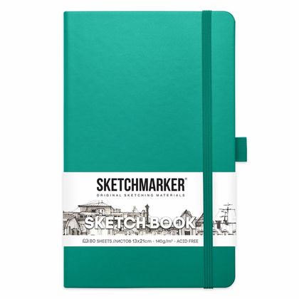 Скетчбук "Sketchmarker" 13*21 см, 140 г/м2, 80 л., лимонный
