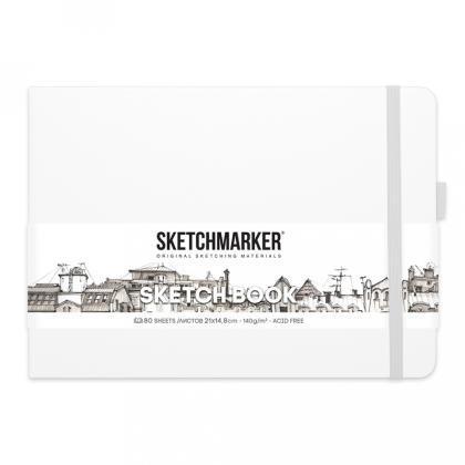 Скетчбук "Sketchmarker" 21*14,8 см, 140 г/м2, 80 л., красный пейзаж