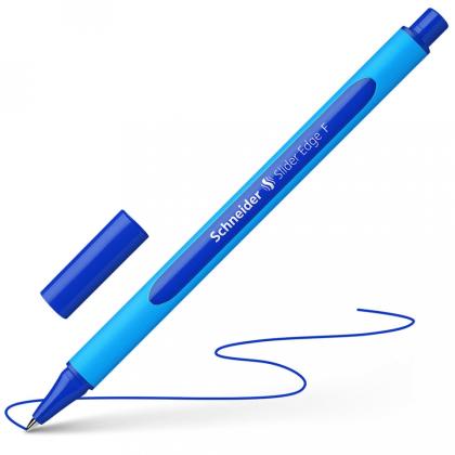 Ручка шарик. "Slider Edge F" пласт., голубой/черный, стерж. черный