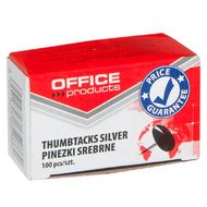 Кнопки-гвоздики "Office Products" 8 мм, 100 шт., серебристый