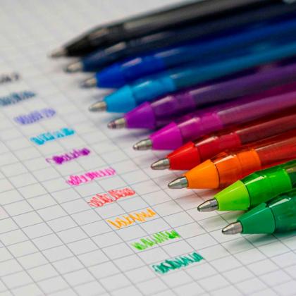 Ручка шарик. "Vizz M" пласт., темно-синий, стерж. темно-синий