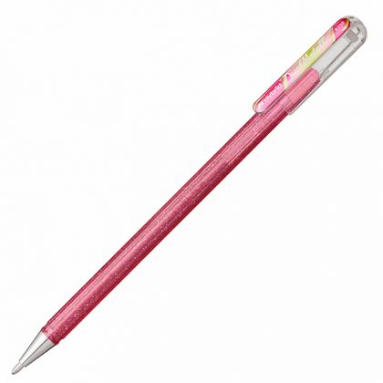 Ручка гелевая "Dual Metallic" 1.0 мм, светло-зеленый+синий металлик+красный
