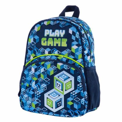 Рюкзак школьный "Play game" полиэстер, синий