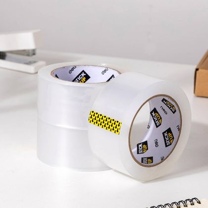 Клейк. лента упаковочная 48 мм*91,5 м "Deli" 45 мкм, 6 шт./упак., прозрачная