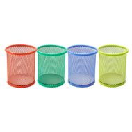 Карандашница "Deli" метал., сетка, кругл., ассорти