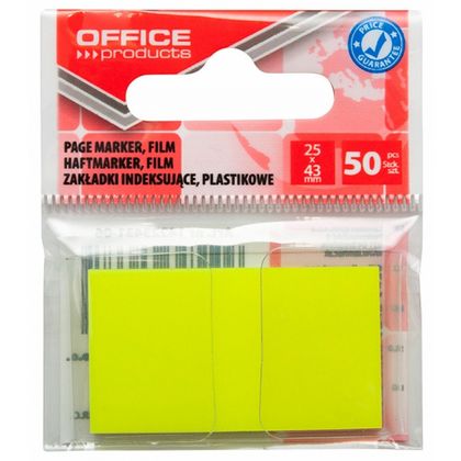 Закладки пласт. "Office products" 25*43 мм, 50 шт., оранжевый