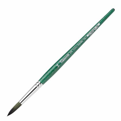 Кисть д/рисования "Tintoretto Emerald" синтетика, круглая, на короткой ручке №12