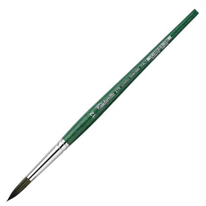 Кисть д/рисования "Tintoretto Emerald" синтетика, круглая, на короткой ручке №12