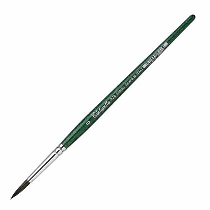Кисть д/рисования "Tintoretto Emerald" синтетика, плоская, на короткой ручке №16