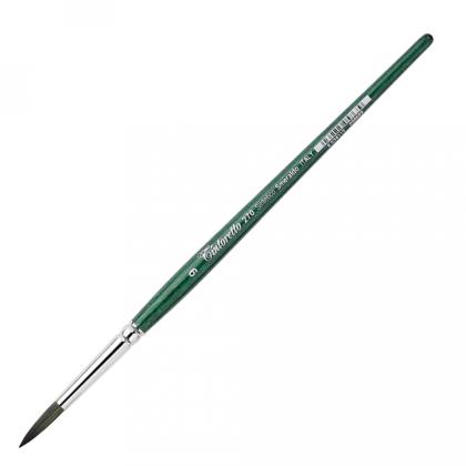 Кисть "Tintoretto Emerald" синтетика, плоская, на короткой ручке №4