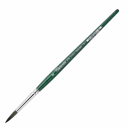 Кисть д/рисования "Tintoretto Emerald" синтетика, плоская, на короткой ручке №10