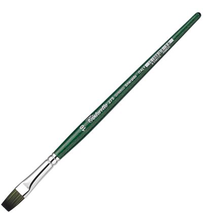 Кисть д/рисования "Tintoretto Emerald" синтетика, плоская, на короткой ручке №10