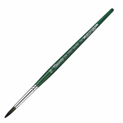 Кисть д/рисования "Tintoretto Emerald" синтетика, плоская, на короткой ручке №8