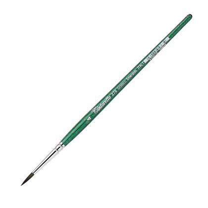 Кисть д/рисования "Tintoretto Emerald" синтетика, плоская, на короткой ручке №2