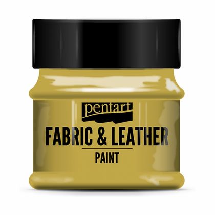 Краски д/текстиля "Pentart Fabric & Leather paint" оранжевый, 50 мл, банка