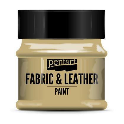 Краски д/текстиля "Pentart Fabric & Leather paint" светло-коричневый, 50 мл, банка