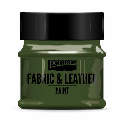Краски д/текстиля "Pentart Fabric & Leather paint" серый, 50 мл, банка