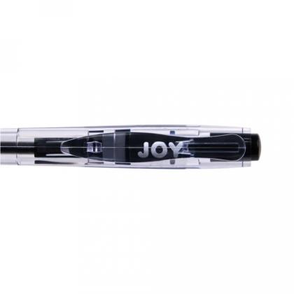 Ручка шарик/автомат "Joy" 0,7 мм, пласт., прозр., стерж. черный