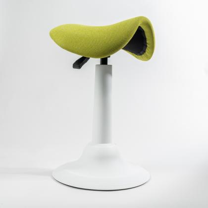 Стул для активного сидения Saddle,пластик белый,ткань серая