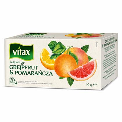 Чайный напиток "Vitax" 20*2 г., фруктовый, со вкусом лимона и лайма