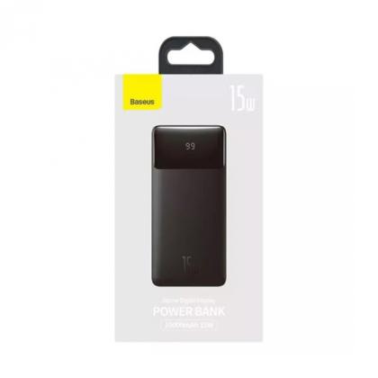 Внешний аккумулятор Baseus, PPBD050001, Bipow Digital Display Power Bank 10000mAh 15W, PPBD10, Black 