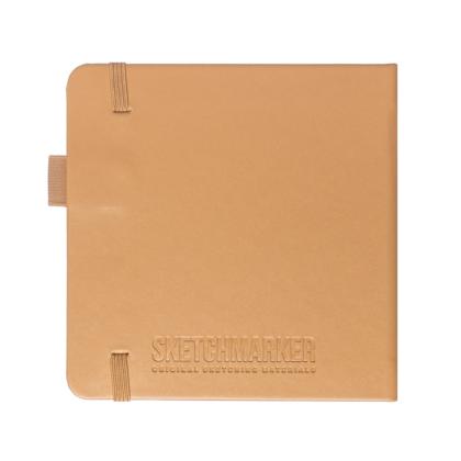 Скетчбук "Sketchmarker" 12*12 см, 140 г/м2, 80 л., оранжевый неон