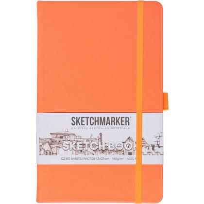 Скетчбук "Sketchmarker" 13*21 см, 140 г/м2, 80 л., неоновый коралл