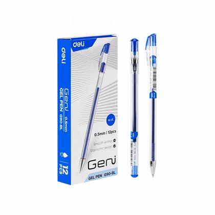Ручка гелевая "Geni" 0,5 мм, пласт., прозр., стерж. черный