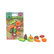 Ластик "IWAKO Vegetables" 8 шт., фигурные, ассорти, блистер