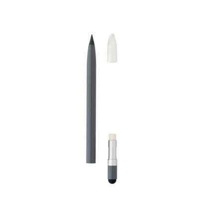 Карандаш вечный "P611.122" алюминий, с ластиком/стилусом, серый