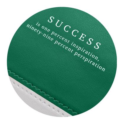 Ежедневник недатир. А5 140*200 мм, 320 стр. "Success" тверд. обл. кожзам., зеленый/белый
