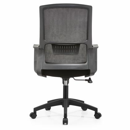 Кресло д/персонала ANSA 818В, черный, сетчатая ткань, крестов. пластик