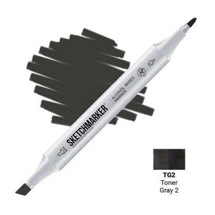 Маркер перм., худ. "Sketchmarker" двухсторонний, TG2 серый тонированный 2