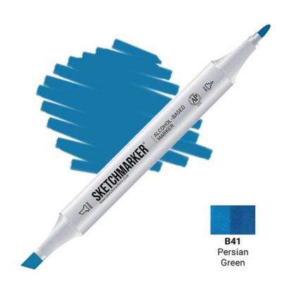 Маркер перм., худ. "Sketchmarker" двухсторонний, B41 зеленый персидский