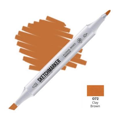 Маркер перм., худ. "Sketchmarker" двухсторонний, O72 Коричневая глина
