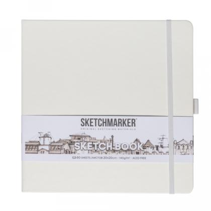 Скетчбук "Sketchmarker" 20*20 см, 140 г/м2, 80 л., черный