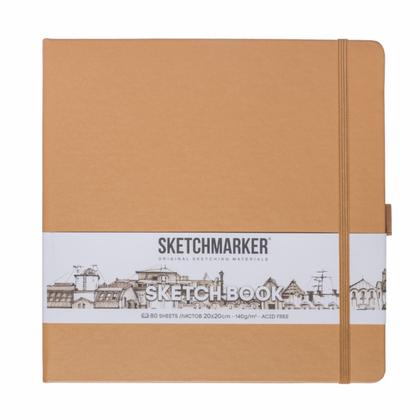 Скетчбук "Sketchmarker" 20*20 см, 140 г/м2, 80 л., королевский синий