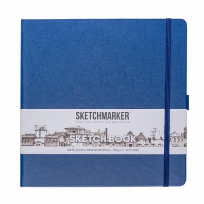 Скетчбук "Sketchmarker" 20*20 см, 140 г/м2, 80 л., оранжевый