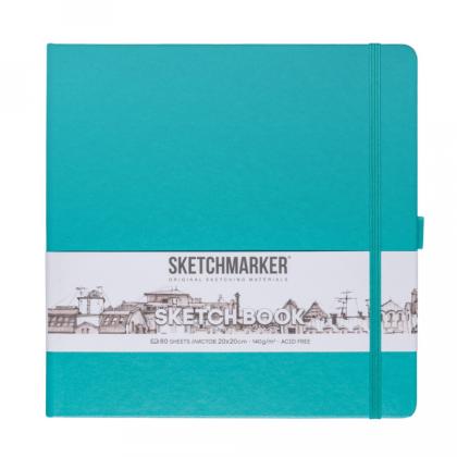 Скетчбук "Sketchmarker" 20*20 см, 140 г/м2, 80 л., оранжевый