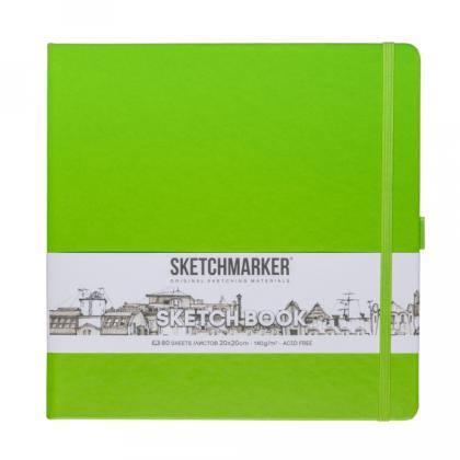 Скетчбук "Sketchmarker" 20*20 см, 140 г/м2, 80 л., фиолетовый пастельный