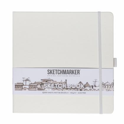Скетчбук "Sketchmarker" 20*20 см, 140 г/м2, 80 л., аквамарин