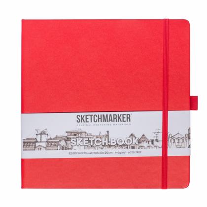 Скетчбук "Sketchmarker" 20*20 см, 140 г/м2, 80 л., аквамарин