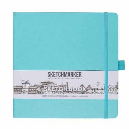 Скетчбук "Sketchmarker" 20*20 см, 140 г/м2, 80 л., красный