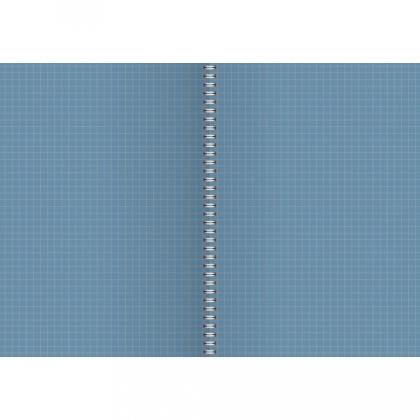 Тетрадь А4 80 л., клет. "Smart paper. No 1" спираль сбоку, обл. карт., мат. ламинация, синий