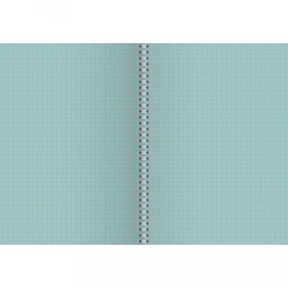 Тетрадь А4 80 л., клет. "Smart paper. No 4" спираль сбоку, обл. карт., мат. ламинация, желтый