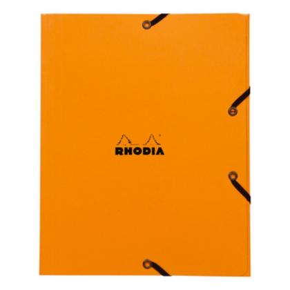 Папка на резинках А5 40 мм. "Rhodia" карт., оранжевый