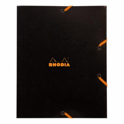 Папка на резинках А5 40 мм. "Rhodia" карт., черный