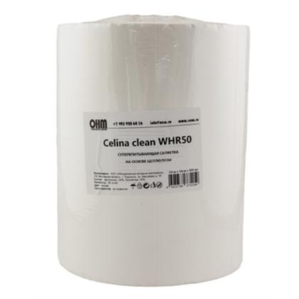 Салфетка из целлюлозы Celina clean, 50г/м2, 32*34см, 500шт/рул, белый