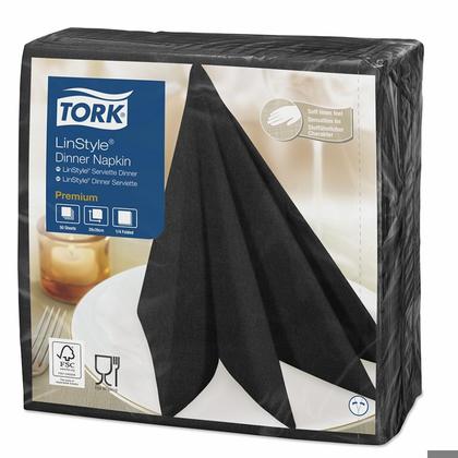 Салфетки Tork Linstyle, цв.черный, 50шт, 4F